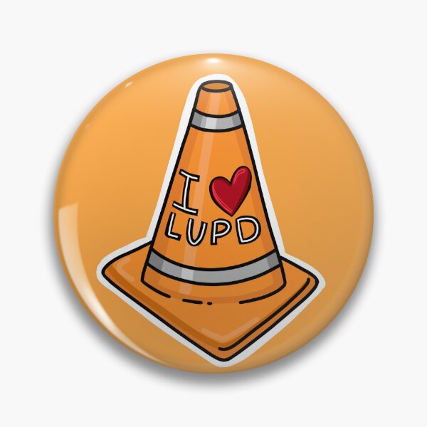 Item preview, I Heart LUPD cone sticker  designed and sold by valbecerra-b.