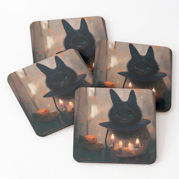 Item preview, Spooky Halloween Black Cat Witch designed and sold by MythicPrompts.