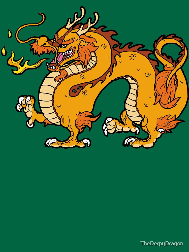 Chinese Dragon - Gold by TheDerpyDragon