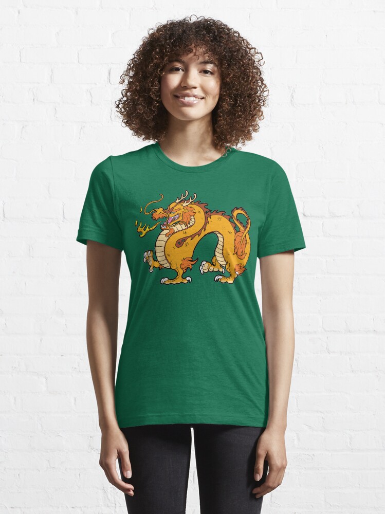 Alternate view of Chinese Dragon - Gold Essential T-Shirt