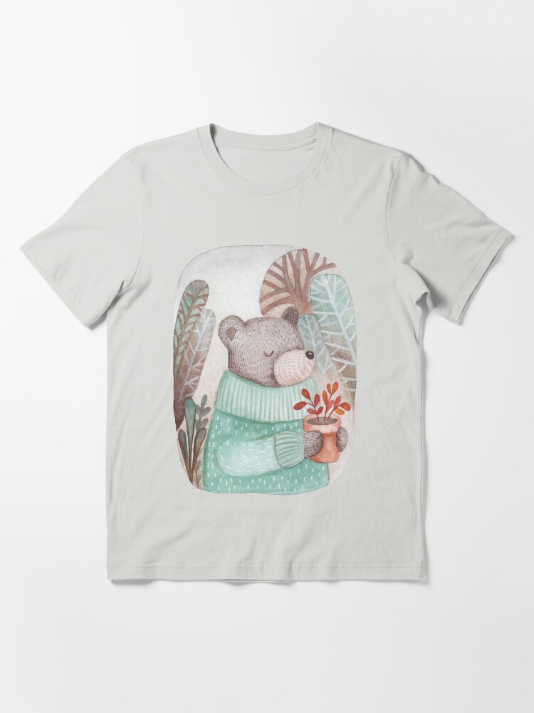 Thumbnail 2 of 7, Essential T-Shirt, Bear the Gardener designed and sold by Laorel.