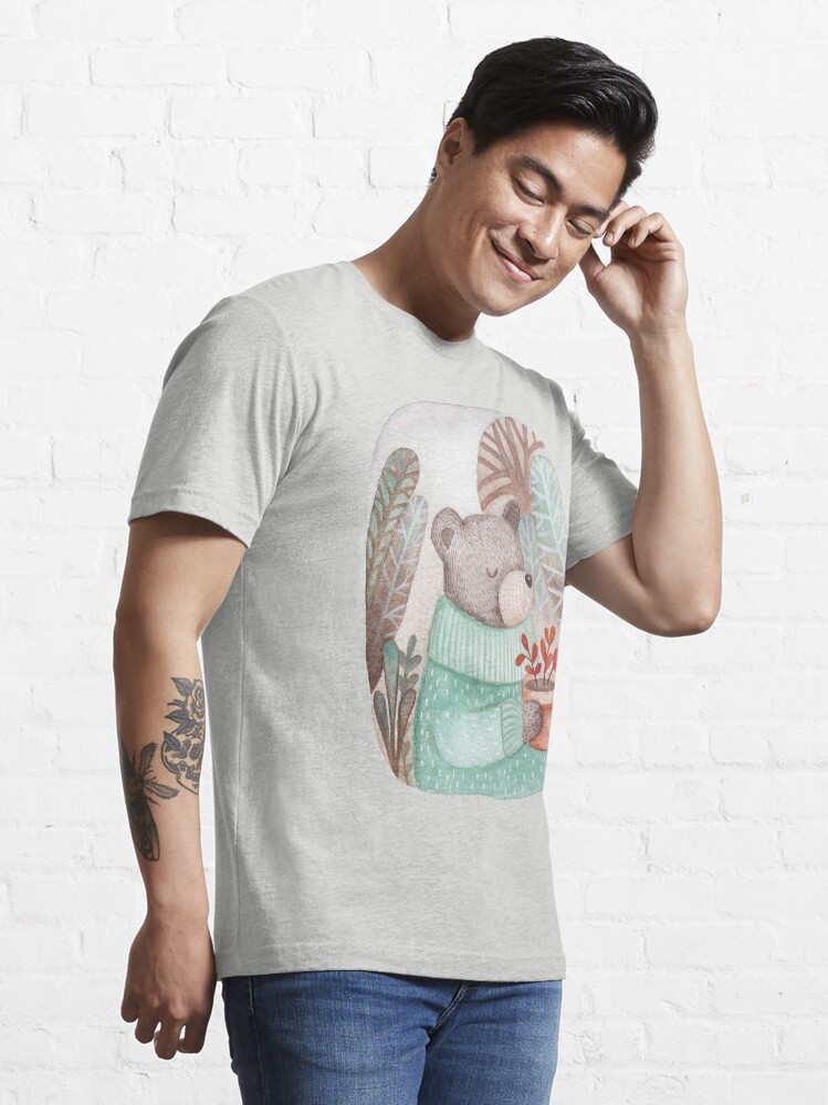 Thumbnail 3 of 7, Essential T-Shirt, Bear the Gardener designed and sold by Laorel.