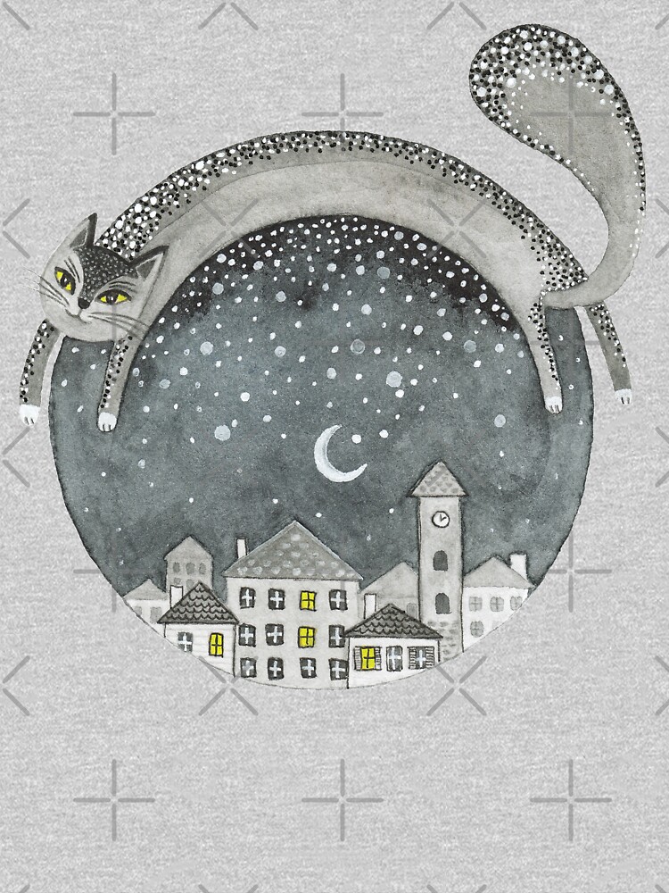 Cat and a night town by Laorel