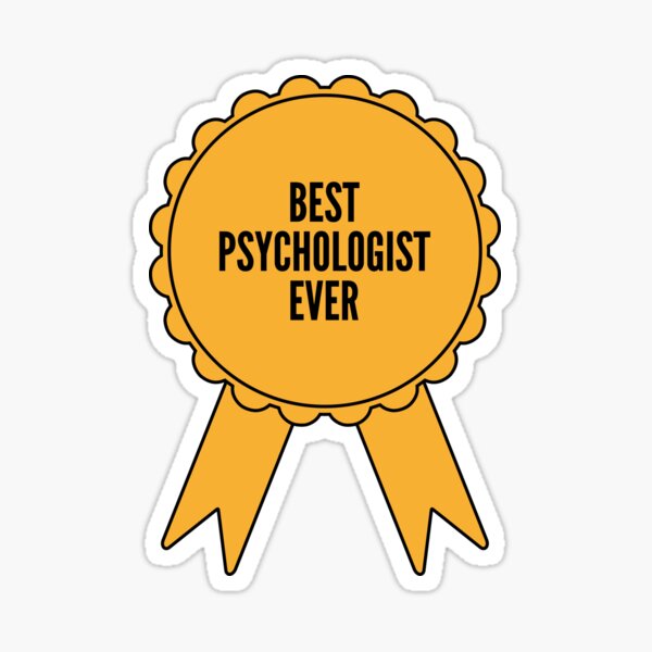 "Best Psychologist Ever Gold Medal Achievement" Sticker for Sale by