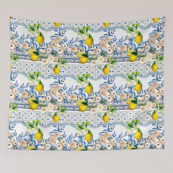 Item preview, Sicilian tiles,mediterranean,mosaic,lemons, designed and sold by MariaMarinova.