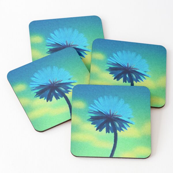 Item preview, Blue Dandelion against a summer sky -painting designed and sold by tinytiger77.