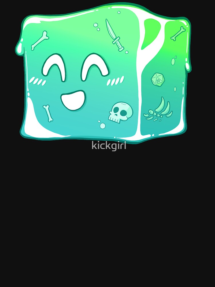 "Giggly Gelatinous Cube Cute D&D Adventures" Tshirt by kickgirl