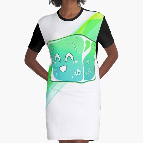Giggly Gelatinous Cube - Cute D&D Adventures Graphic T-Shirt Dress
