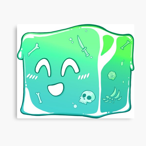 Giggly Gelatinous Cube - Cute D&D Adventures Canvas Print