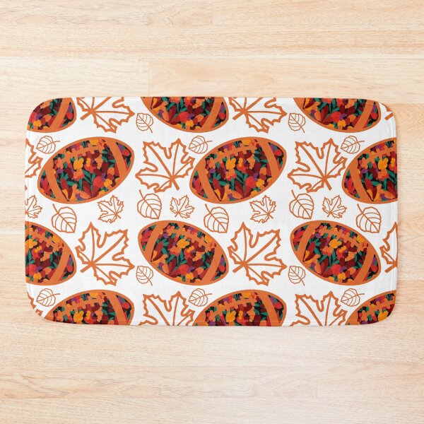 Item preview, Football Maroon and orange fall scatter pattern 2  designed and sold by KCAbdelnour.