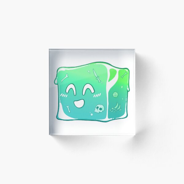 Giggly Gelatinous Cube - Cute D&D Adventures Acrylic Block