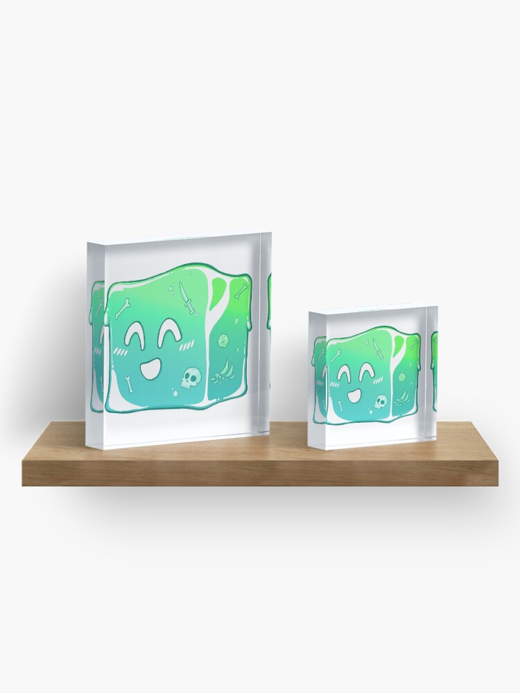 "Giggly Gelatinous Cube Cute D&D Adventures" Acrylic Block by