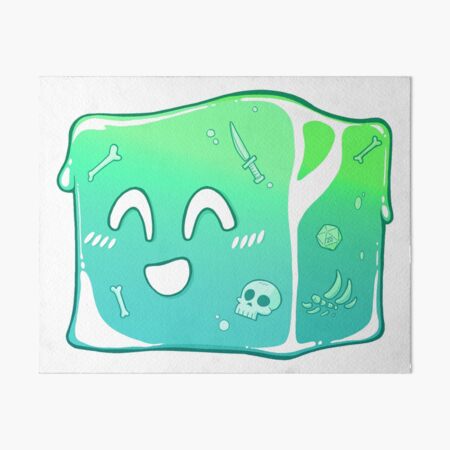 Giggly Gelatinous Cube - Cute D&D Adventures Art Board Print