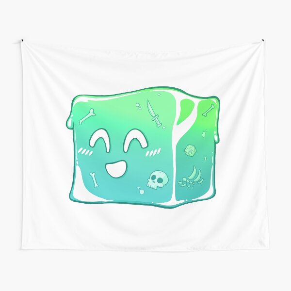 Giggly Gelatinous Cube - Cute D&D Adventures Tapestry