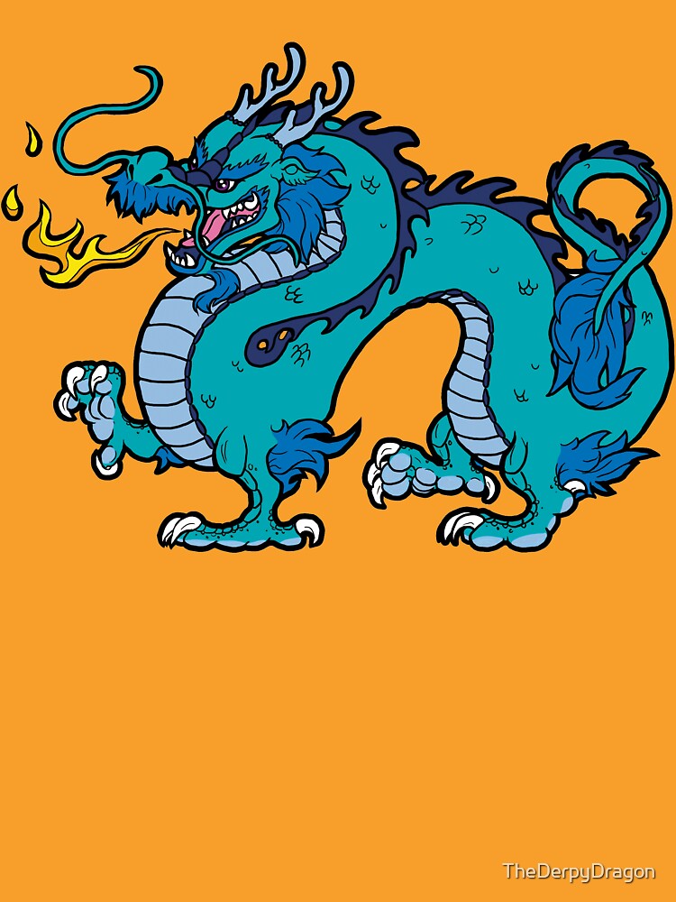 Chinese Dragon - Blue by TheDerpyDragon