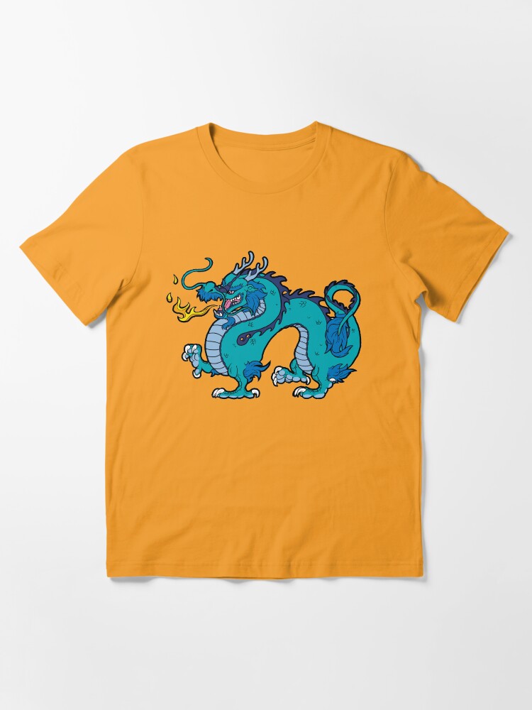 Alternate view of Chinese Dragon - Blue Essential T-Shirt