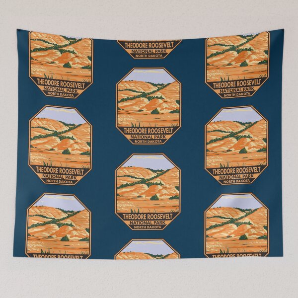 Item preview, Theodore Roosevelt National Park North Dakota Emblem designed and sold by KrisSidDesigns.