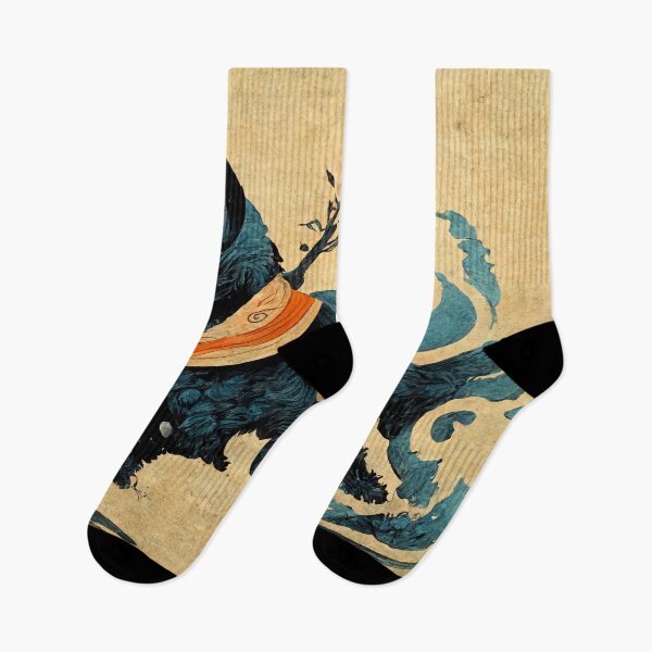 Item preview, shinobi dog hokusai style  designed and sold by kombos.