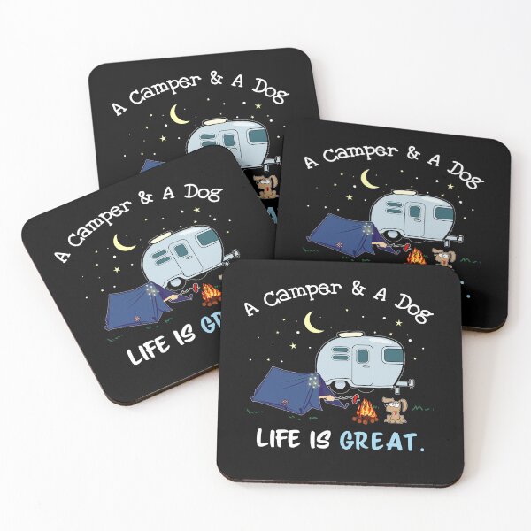 Item preview, Camping with your dog, Life is GREAT.  Fun camping with your dog items. designed and sold by Deano's Designs.