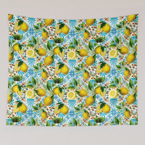 Item preview, Sicilian tiles,mediterranean,mosaic,lemons, designed and sold by MariaMarinova.