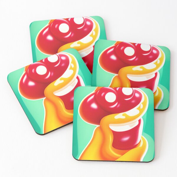 Item preview, Shiny Polished Red Orange Jelly Bean Clown designed and sold by alien-punk.