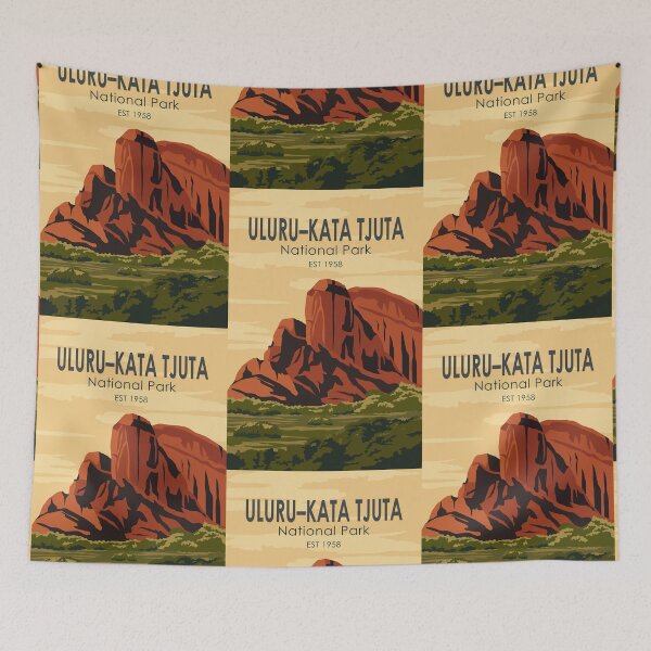 Item preview, Uluru-Kata Tjuta National Park Australia Vintage designed and sold by KrisSidDesigns.