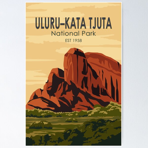Item preview, Uluru-Kata Tjuta National Park Australia Vintage designed and sold by KrisSidDesigns.