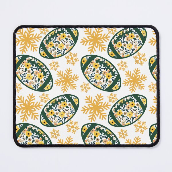Item preview,  Football green and gold winter scatter pattern  designed and sold by KCAbdelnour.