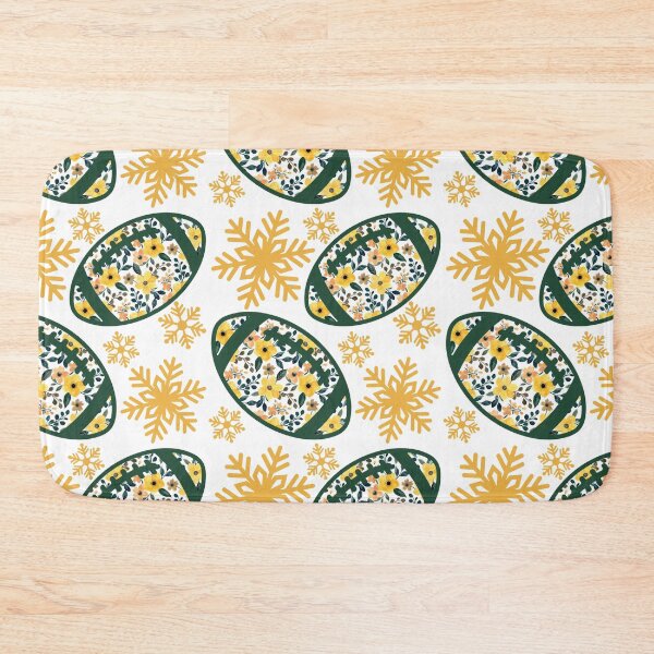 Item preview,  Football green and gold winter scatter pattern  designed and sold by KCAbdelnour.