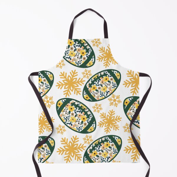 Item preview, Football green and gold winter scatter pattern designed and sold by KCAbdelnour.