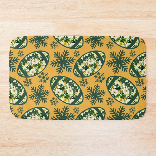 Item preview, Football green and gold winter scatter pattern 2 designed and sold by KCAbdelnour.