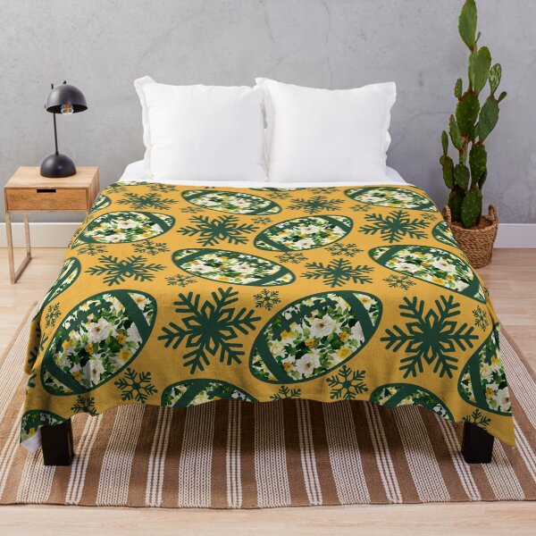 Item preview, Football green and gold winter scatter pattern 2 designed and sold by KCAbdelnour.