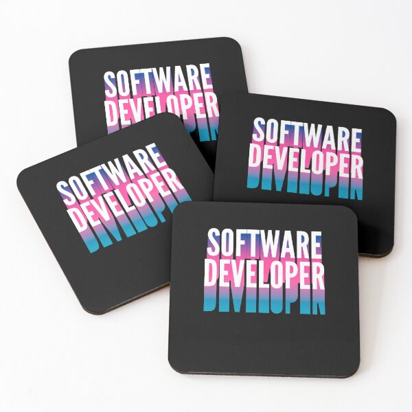 Item preview, Software Developer With Long Gradient Shadow designed and sold by SVPOD.
