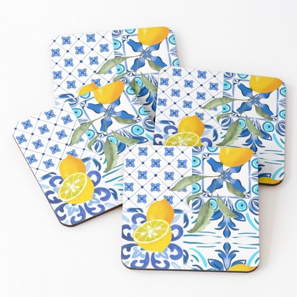 Item preview, Sicilian tiles,mediterranean,mosaic,lemons, designed and sold by MariaMarinova.