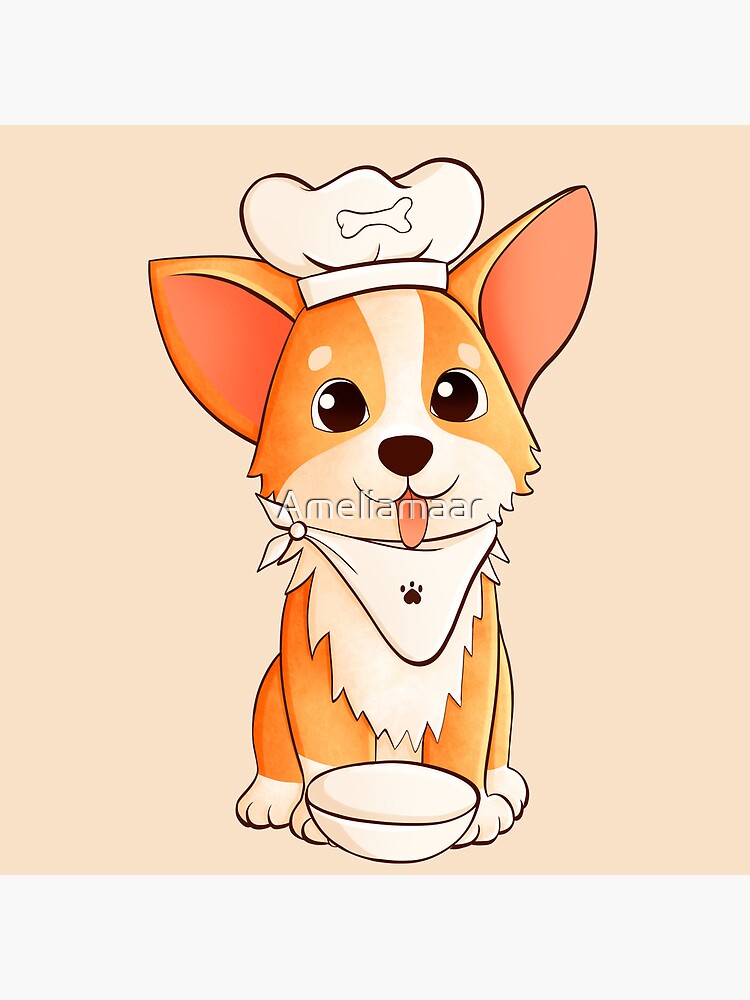 Cooking Corgi by Ameliamaar