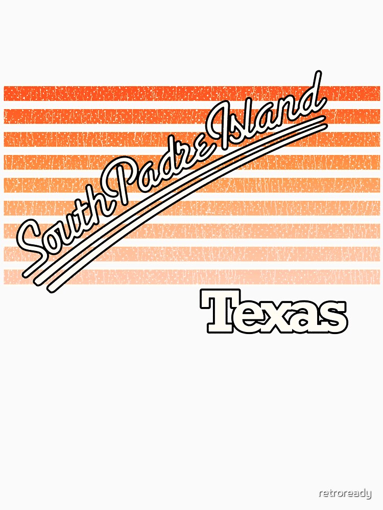 "South Padre Island, Texas Surf Stripes" Tshirt by retroready