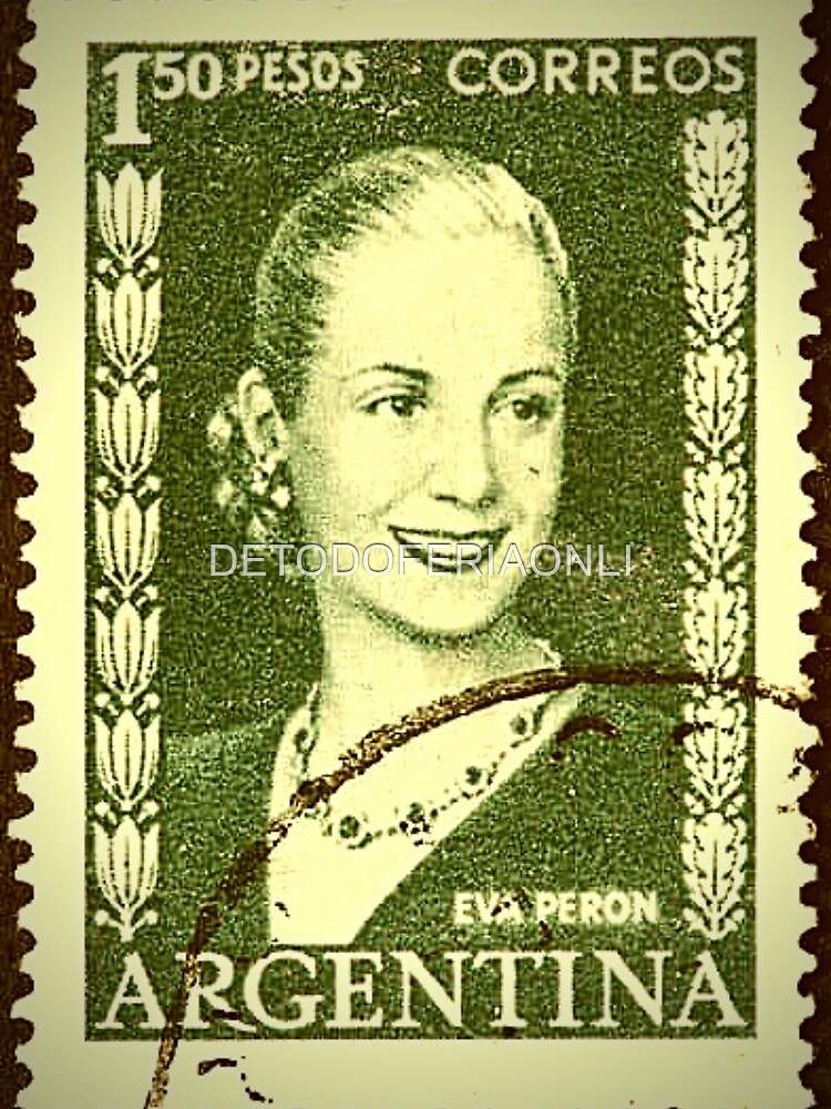 Eva peron stamp postal mail republic Argentina Greeting Card