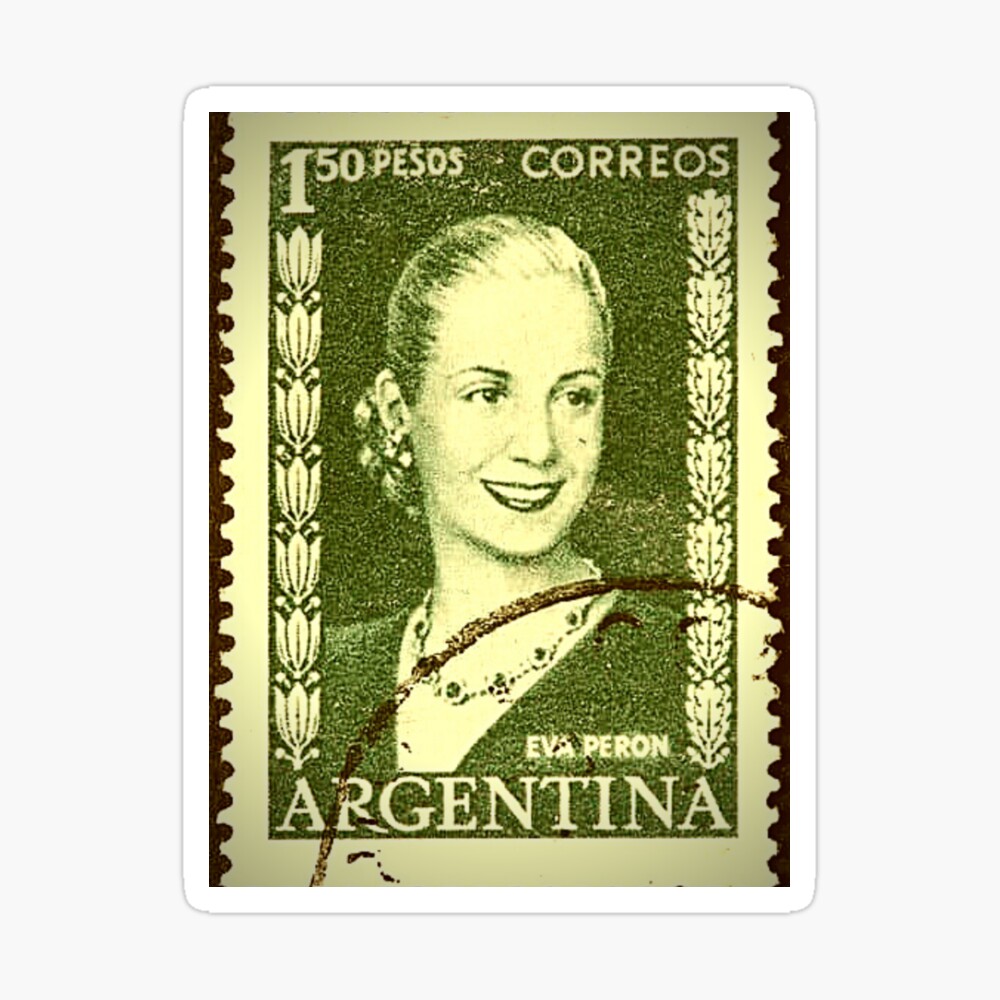 Eva peron stamp postal mail republic Argentina