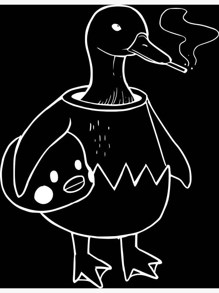 "Smoking Duck wearing a costume" Poster for Sale by zahirshop | Redbubble