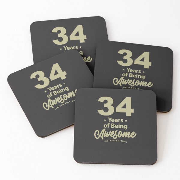 Item preview, 34 Years Of Being Awesome 34th Birthday designed and sold by cidolopez.