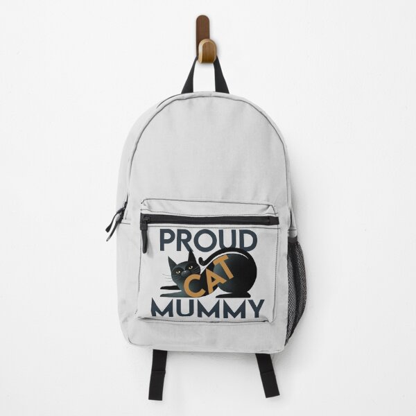 Item preview, Proud Cat Mummy, bold text on black cat designed and sold by Giddygoatthe3rd.