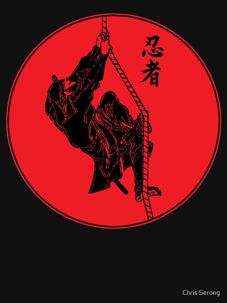 Ninja Climbing A Rope - Large by ChrisSerong