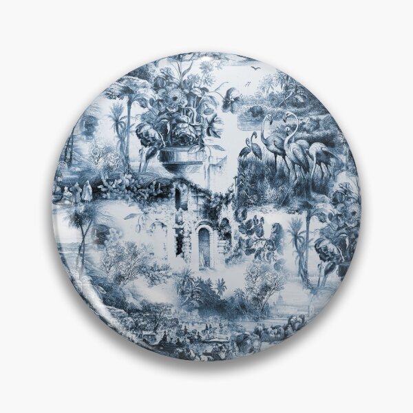 Item preview, Chinoiserie ,toile,black and white  designed and sold by MariaMarinova.