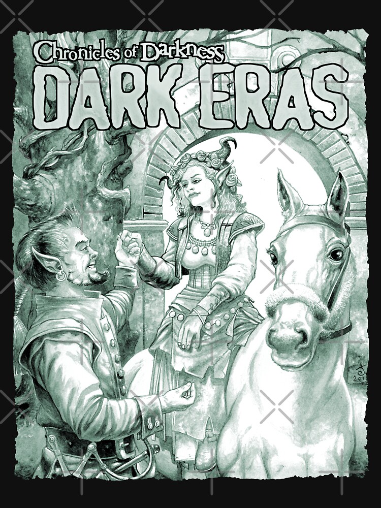 Thumbnail 3 of 3, Relaxed Fit T-Shirt, Dark Eras Art: Lily, Sabre, and Thorn designed and sold by TheOnyxPath.