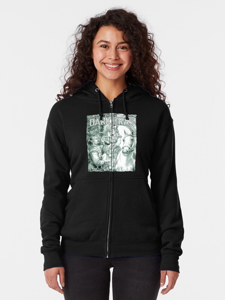 Thumbnail 2 of 5, Zipped Hoodie, Dark Eras Art: Lily, Sabre, and Thorn designed and sold by TheOnyxPath.
