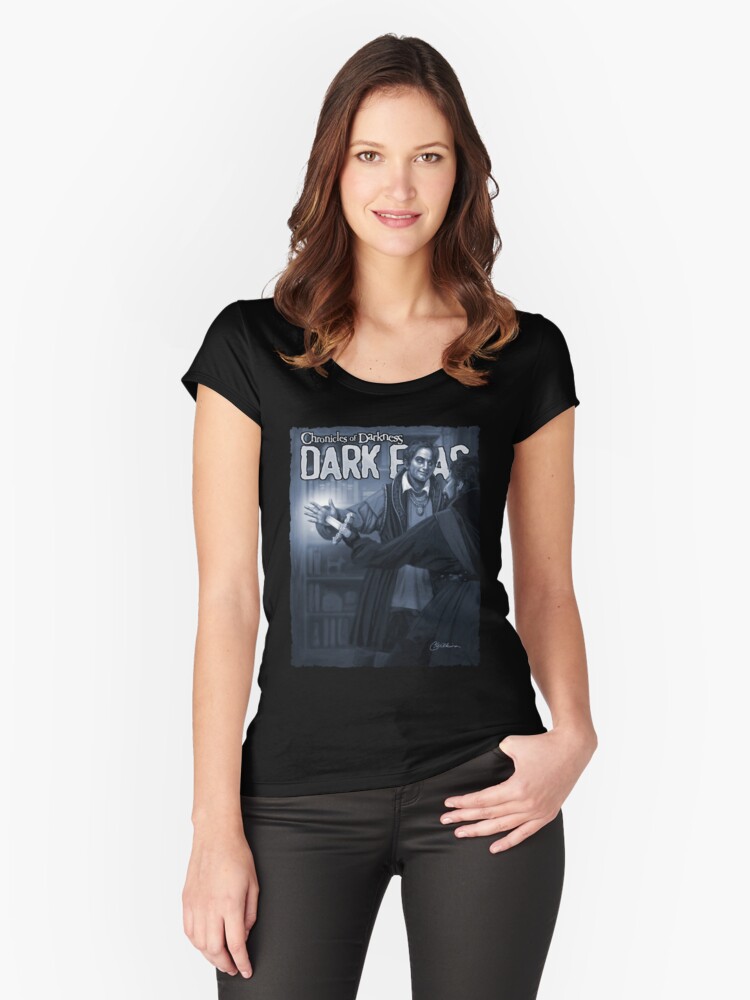 Thumbnail 1 of 3, Fitted Scoop T-Shirt, Dark Eras Art: Requiem for Regina designed and sold by TheOnyxPath.