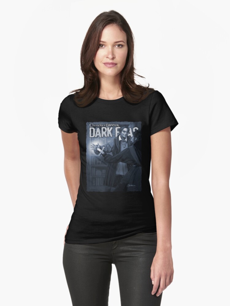 Thumbnail 1 of 3, Fitted T-Shirt, Dark Eras Art: Requiem for Regina designed and sold by TheOnyxPath.