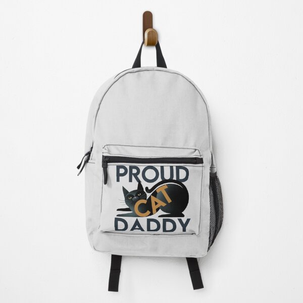 Item preview, Proud Cat Daddy, bold text on black cat designed and sold by Giddygoatthe3rd.