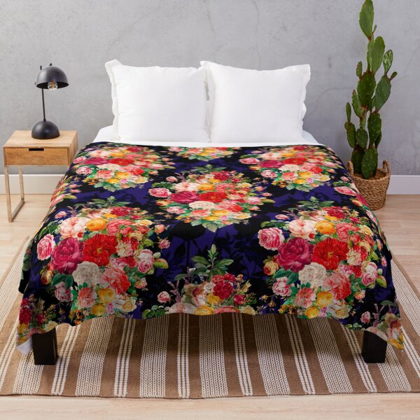 Artikelvorschau, Blumen in einem Rautenmuster, dekoratives Muster, modernes Design, Blumen-Repeat-Muster, dunkelblaues Blumenmuster entworfen und verkauft von ZeinabTaha.