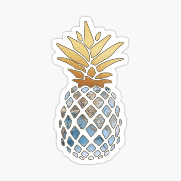Gold Pineapple Sticker